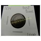 US 1834 BUST SILVER DIME