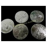 GROUP OF 5 - 2018 BRILLIANT UNCIRCULATED SILVER