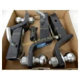 GROUP OF 3 RECEIVER HITCHES WITH BALLS