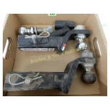 GROUP OF 2 RECEIVER HITCHES WITH BALLS