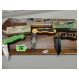 GROUP OF 3 NEW FOLDING POCKET KNIVES WITH