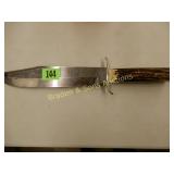 USED BOWIE STYLE FIXED BLADE KNIFE WITH