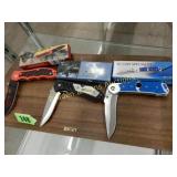 GROUP OF 3 NEW FOLDING POCKET KNIVES WITH