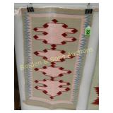 NAVAJO 24" X 14" RUG CIRCA 1960