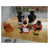 GROUP OF 5 BLACK AMERICANA FIGURINES