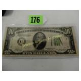 US SERIES 1934 $10.00 FEDERAL RESERVE NOTE