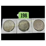 US 1882-P, 1885-P AND 1891-O MORGAN SILVER
