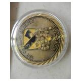 GROUP OF 50 - 1ST CAVALRY BRASS MEDALLIONS