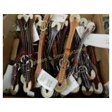 GROUP OF 20 NEW HIGH QUALITY LEATHER SPUR STRAPS