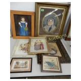 GROUP OF 8 FRAMED PRINTS ETC