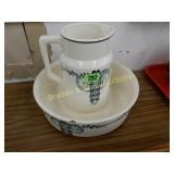 VINTAGE PICTURE WITH BOWL (BOWL HAS CHIP)