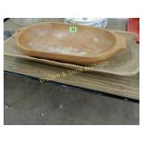 GROUP OF 2 WOODEN DOUGH BOWLS