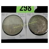 US 1880-S AND 1881-P MORGAN SILVER DOLLARS