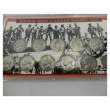 WORLD WAR II SILVER NICKLE SET IN PLASTIC