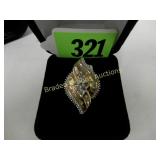 LADIES 10K YG DIAMOND RING SIZE 7