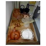 GROUP OF 2 BOXES OF ASSTD FENTON GLASSWARE