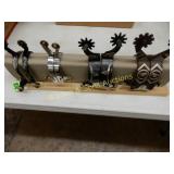 GROUP OF 4 PAIRS OF NEW WESTERN SPURS