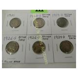 GROUP OF 6 BETTER DATE BUFFALO NICKLES
