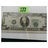 US SERIES 1977 $20.00 FEDERAL RESERVE ERROR NOTE