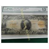 US 1922 PNG GRADED 12 FINE $20.00 GOLD CERT
