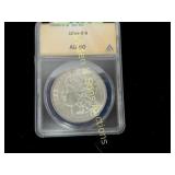ANACS BRAIDED AU50 1896-O MORGAN SILVER