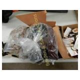 BOX OF ASSTD LEATHER SCRAPS