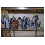 GROUP OF 11 PIECES OF SALTWARE SANTAS