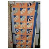 VINTAGE HAND STITCHED 56" X 72" QUILT