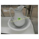 CONTEMPORARY PITCHER AND BOWL.