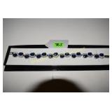 LADIES STERLING SILVER AND SAPPHIRE BRACELET