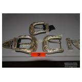 GROUP OF 3 SILVER STAR MEN