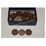 GROUP OF 34- 1889 TO 1908 INDIAN HEAD PENNIES