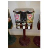25 CENT CANDY DISPENSER WITH 3 CANDY CONTAINERS