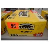 GROUP OF 250 RDS REMINGTON CAL 45 ACP 230 GRAIN