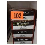 GROUP OF 200 ROUNDS FEDERAL CAL. 40 S&W 180
