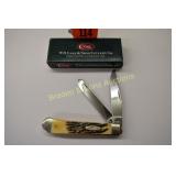 NEW CASE XX MODEL 65254 STAG HANDLE DOUBLE BLADE