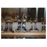 GROUP OF 4 PAIRS OF CONTEMPORARY WESTERN SPURS