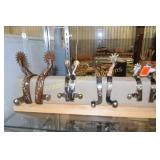 GROUP OF 4 PAIRS OF CONTEMPORARY WESTERN SPURS