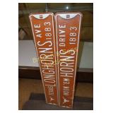 GROUP OF 2 UNIVERSITY OF TEXAS STREET SIGNS
