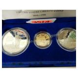 US 1986 PROOF LIBERTY COIN SET WITH ELLIS ISLAND