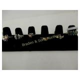 GROUP OF 6 LADIES STERLING SILVER RINGS