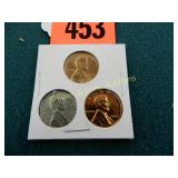 GROUP OF 3 US WHEAT PENNIES. ONE IS A