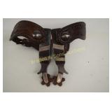 UNMARKED SHOP MADE SILVER MOUNTED SPURS