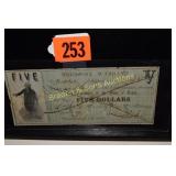 STATE OF TEXAS $5.00 MILITARY SERVICE TREASURE