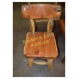 CUSTOM MADE WOODEN SWIVEL CHAIR