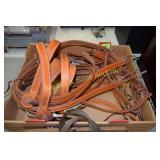 GROUP OF 5 HIGH QUALITY LEATHER HEAD STALLS