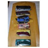 GROUP OF 6 NEW POCKET KNIVES WITH BOXES