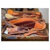 GROUP OF 5 NEW HIGH QUALITY LEATHER BREAST COLLARS