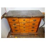 LIKE NEW MARBLE TOP 4 DRAWER CHEST OF DRAWERS