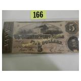 CONFEDERATE STATES OF AMERICA $5.00 BILL